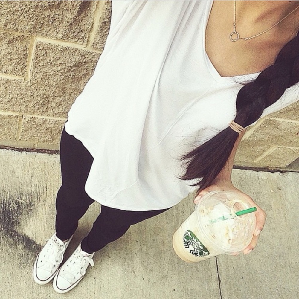 white tee